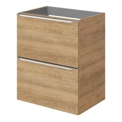 Meuble sous vasque suspendu faible profondeur effet chêne l.50 x H.60 x P.36 cm, GoodHome Imandra