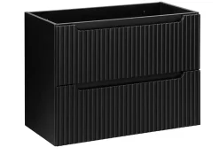 Meuble sous vasque suspendu 2 tiroirs NOVA NOIR 80 CM