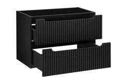 Meuble sous vasque suspendu 2 tiroirs NOVA NOIR 80 CM