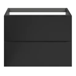 Meuble sous vasque suspendu noir mat l.80 x H.60 x P.45 cm, GoodHome Imandra