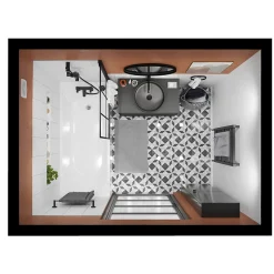 Meuble sous vasque suspendu noir mat l.80 x H.60 x P.45 cm, GoodHome Imandra