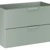 Meuble sous vasque suspendu ASTER vert 80 cm
