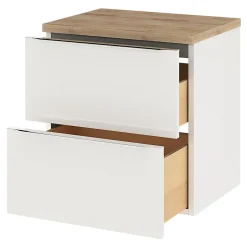 Meuble sous vasque suspendu blanc brillant l.60 x H.60 x P.45 cm, GoodHome Imandra
