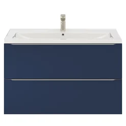 Meuble sous vasque suspendu bleu nuit mat l.100 x H.60 x P.45 cm, GoodHome Imandra