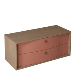 Meuble sous vasque suspendu terracotta mat 2 tiroirs l.120 x H.50 x P.50 cm, Decotec Havana
