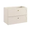 Meuble sous vasque TORNADO 80 cm 2 tiroirs Finition sable Style contemporain