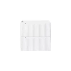 Meuble sous vasque VANO 2 tiroirs Blanc alpin L60 x P39 x H57 cm Meuble suspendu