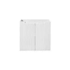 Meuble sous vasque VANO 2 portes Blanc alpin L60 x P39 x H57 cm Meuble suspendu