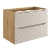 Meuble sous vasque YOKA Beige et chene clair 90 cm
