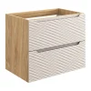 Meuble sous vasque YOKA Beige et chene clair 70 cm