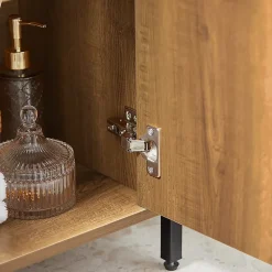Meuble sous-Lavabo Meuble sous-Vasque à 2 étages et 2 Portes, BZR63-PF,SoBuy