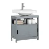 Meuble sous-Lavabo Meuble de Salle de Bain Vasque 2 Portes coulissantes, FRG128-SG, SoBuy