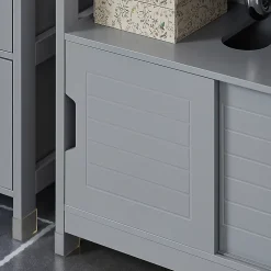 Meuble sous-Lavabo Meuble de Salle de Bain Vasque 2 Portes coulissantes, FRG128-SG, SoBuy