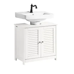 Meuble sous-Lavabo Meuble de Salle de Bain - 2 Portes, FRG237-II-W, SoBuy