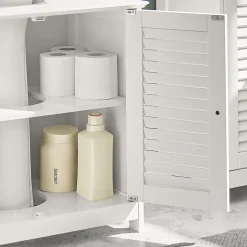 Meuble sous-Lavabo Meuble de Salle de Bain - 2 Portes, FRG237-II-W, SoBuy