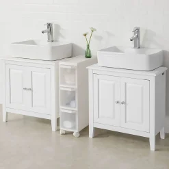 Meuble Sous-Lavabo Meuble de Salle de Bain, FRG202-W, SoBuy