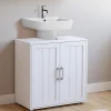 Meuble sous-lavabo salle de bain WALDO bois blanc