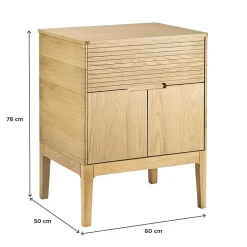 Meuble sous-vasque 60 cm en chêne ALASKA