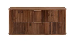 Meuble sous-vasque à suspendre GLAMOUR coloris noyer foncé 120 cm