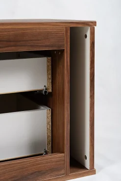 Meuble sous-vasque à suspendre GLAMOUR coloris noyer foncé 100 cm