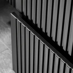 Meuble sous-vasque 140cm 2 niches Adriel Noir et Bois