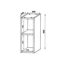 Meuble sous-vasque 140cm 2 niches plan de toilette Tao Bois