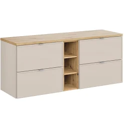 Meuble sous-vasque 140cm 3 niches Alba Cachemire