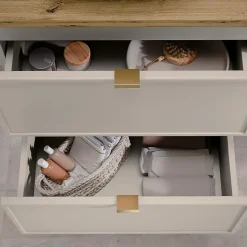Meuble sous-vasque 140cm 3 niches Alba Cachemire
