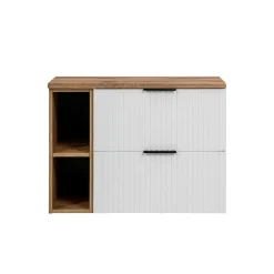 Meuble sous-vasque 80cm 2 niches Adriel Blanc