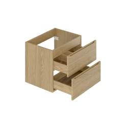 Meuble sous-vasque 80cm 2 niches plan de toilette Viggo Bois