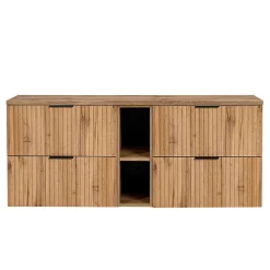 Meuble sous-vasque 140cm 2 niches Adriel Bois