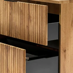 Meuble sous-vasque 140cm 2 niches Adriel Bois