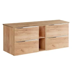 Meuble sous-vasque 140cm 2 niches April Bois