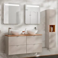 Meuble sous-vasque 120cm 4 tiroirs Manoa Cachemire