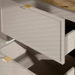 Meuble sous-vasque 100cm panier à linge Alba Cachemire