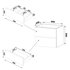Meuble sous-vasque 120cm plan de toilette Tao Bois