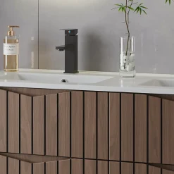 Meuble sous-vasque 120cm Siena bois et noir