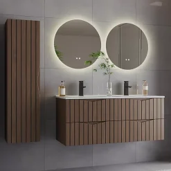 Meuble sous-vasque 120cm Siena bois et noir