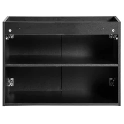 Meuble sous-vasque NEWPORT avec lavabo 80 x 71 x 40 cm noir / effet chêne en.casa