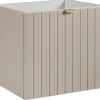 Meuble sous-vasque suspendu HARMO 50 cm Façade rainuré cachemire semi-mat