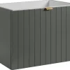 Meuble sous-vasque suspendu HARMO 60 cm Façade rainuré vert semi-mat