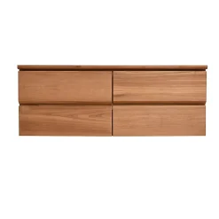 Meuble suspendu 4 tiroirs en teck massif 120 cm Kharart