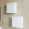 Meuble Suspendu De Salle De Bain 39Cm Avec Porte Réversible Blanc Mat - Monaco