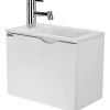 Meuble suspendu pour lave-mains 1 porte SANINDUSA Alicante 60x25 hauteur 45cm blanc (lave-mains et mitigeur non inclus)