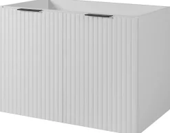 Meuble suspendu sous lavabo avec 2 portes FLOW BLANC 80 cm