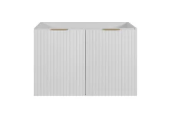 Meuble suspendu sous lavabo avec 2 portes FLOW BLANC 80 cm
