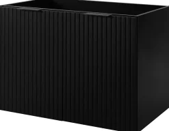 Meuble suspendu sous lavabo avec 2 portes FLOW NOIR 80 cm