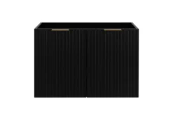 Meuble suspendu sous lavabo avec 2 portes FLOW NOIR 80 cm