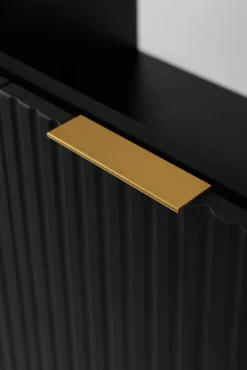 Meuble suspendu sous lavabo avec 2 portes FLOW NOIR 80 cm