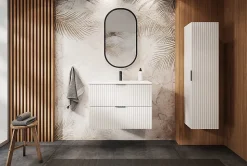 Meuble suspendu sous lavabo FLOW blanc 80 cm